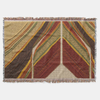 Couverture rayée Burnt Orange Olive Valley