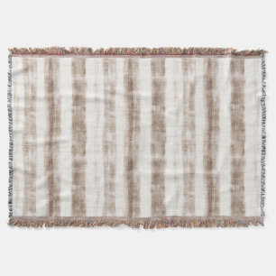 Couverture Rayures Brun Rustique Sicile