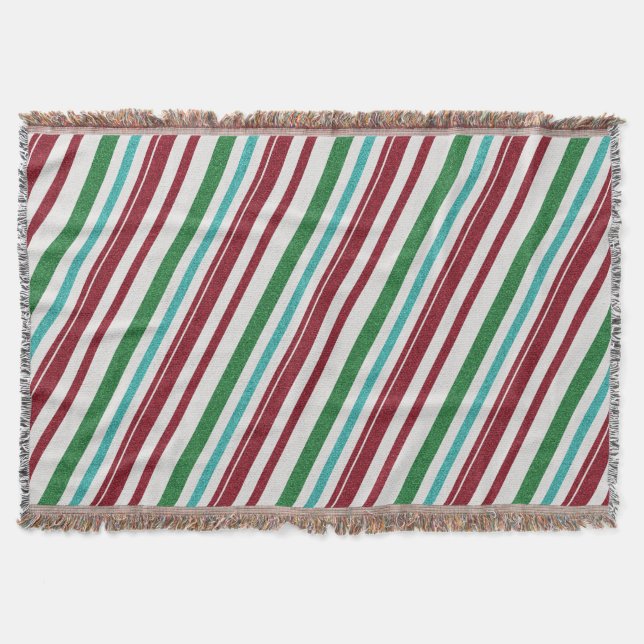 Couverture Rayures de bonbon Paillettes (Devant)