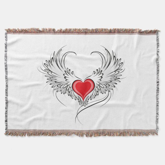 Couverture Red Angel Coeur avec ailes (Devant)