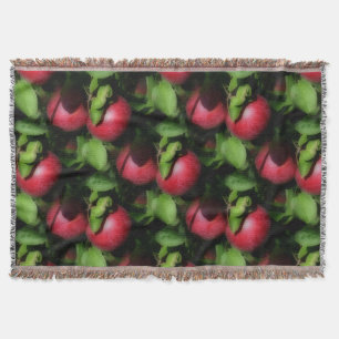 Couverture Red McIntosh Apples Motif d'art naturel