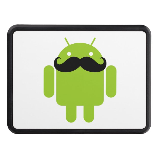 Couverture Remorque D'attelage Android Robot Whimsache Style Mustache (Devant)
