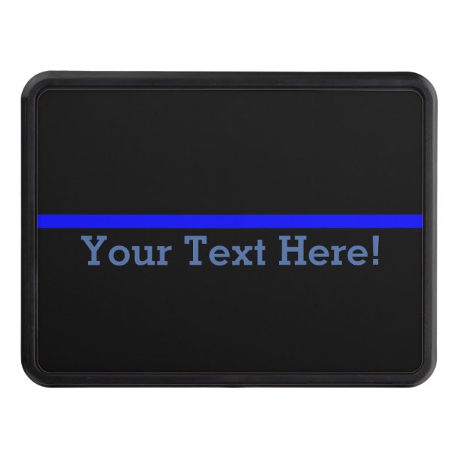 Couverture Remorque D'attelage Blue Line mince symbolique personnalisent ceci (Devant)