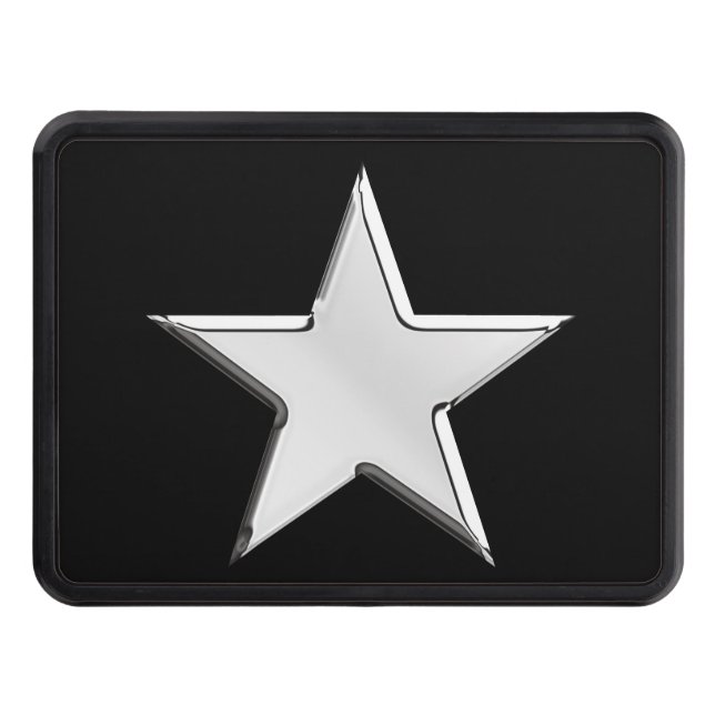 Couverture Remorque D'attelage Chrome Star sur Black Hitch Print (Devant)
