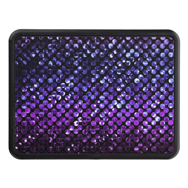 Couverture Remorque D'attelage Couverture Bling en cristal pourpre Strass (Devant)