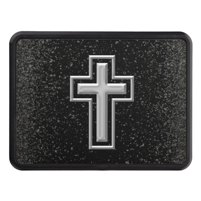 Couverture Remorque D'attelage Croix chrétienne en ton d'argent sur l'étincelle n (Devant)