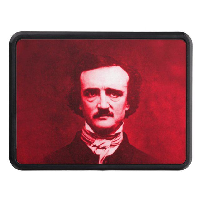 Couverture Remorque D'attelage Edgar Allan Poe en rouge (Devant)