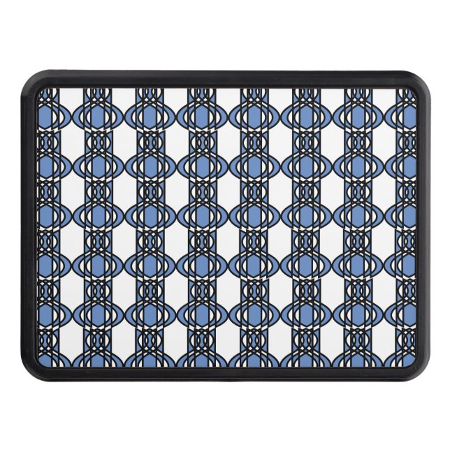 Couverture Remorque D'attelage Elégant Mod Blue Abstrait Scarab Motif (Devant)