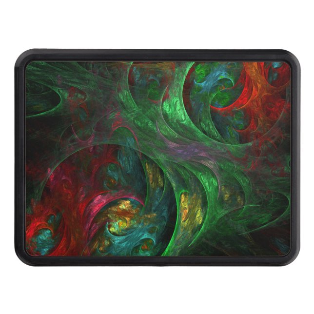 Couverture Remorque D'attelage Genesis Green Art Abstrait (Devant)