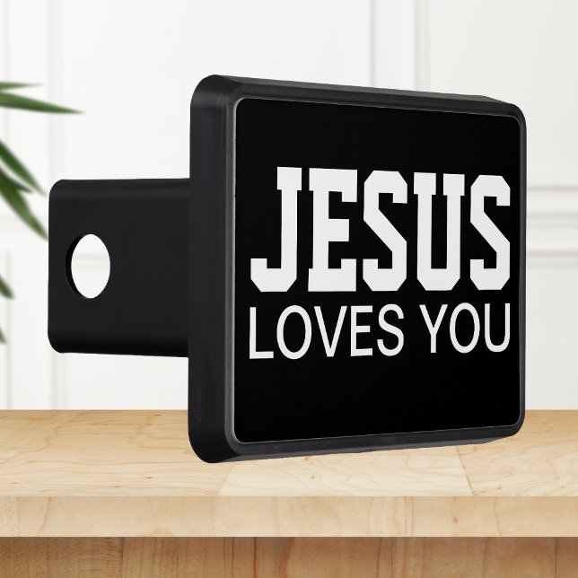 Couverture Remorque D'attelage Jésus vous aime typographie de motivation (Créateur téléchargé)