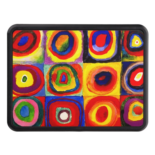 Couverture Remorque D'attelage Kandinsky Farbstudie Cercles Carré Quadrate Art (Devant)