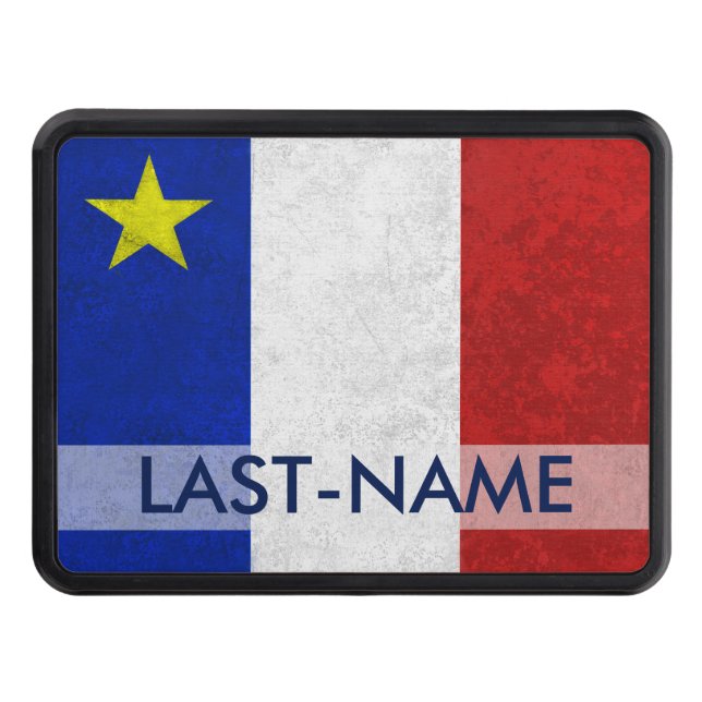 Couverture Remorque D'attelage La grunge affligée par nom de famille acadien de (Devant)