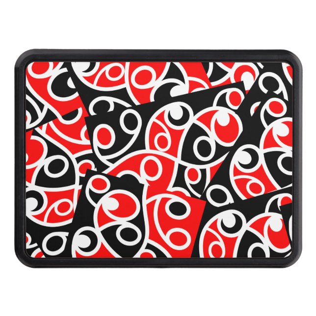 Couverture Remorque D'attelage Maori Kowhaiwhai Layai Motif (Devant)