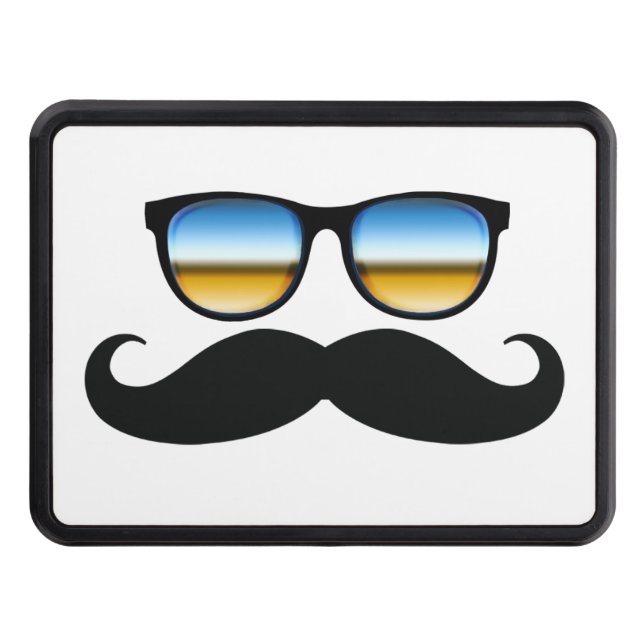 Couverture Remorque D'attelage Moustache classique sur la plage Hitch Print (Devant)