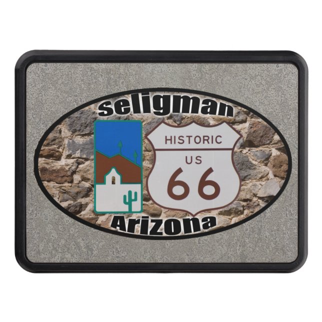 Couverture Remorque D'attelage Route historique 66 ~ Seligman, Arizona (Devant)