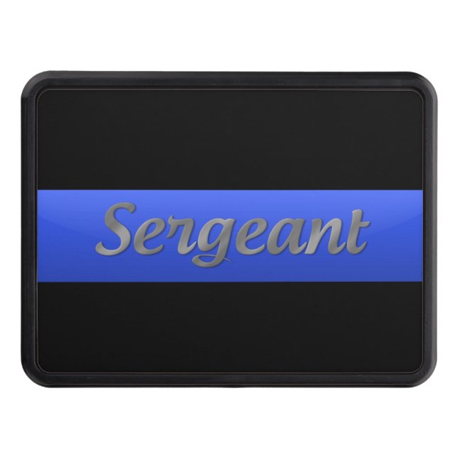 Couverture Remorque D'attelage Sergent Rank - Clé Bleue Mince Hitch Cover (Devant)