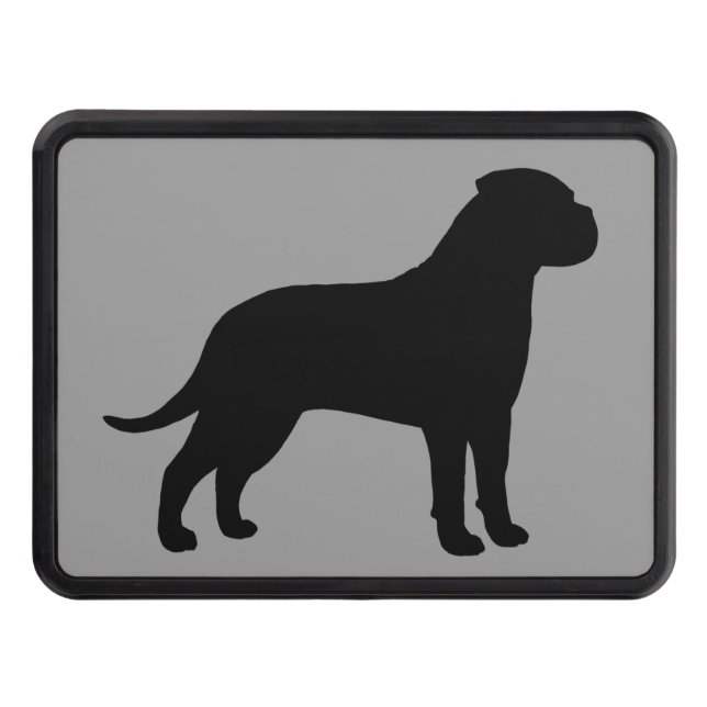 Couverture Remorque D'attelage Silhouette de Bullmastiff (Devant)