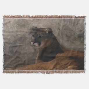 Couverture Repose Cougar Mountain Lion Art Design