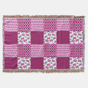 Couverture Rétro point de polka de crâne de fleur