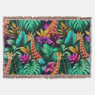 Couverture Rêves de girafe de jungle motif de surface transpa