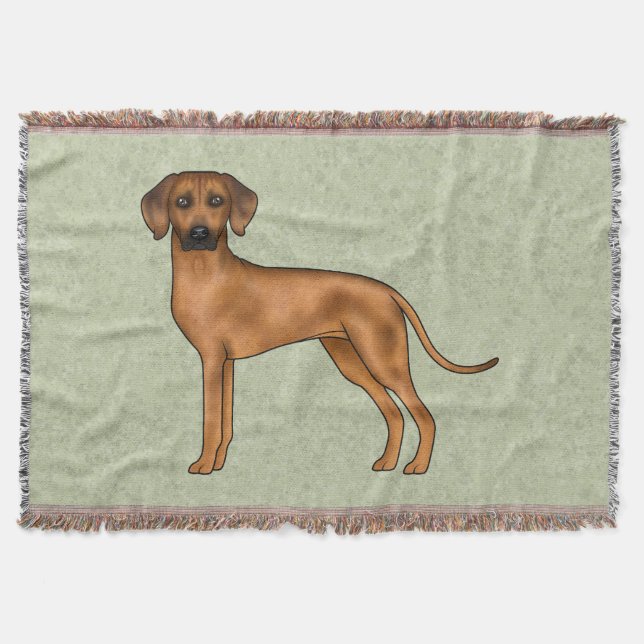 Couverture Rhodesian Ridgeback Africain Lion Chien race Green (Devant)
