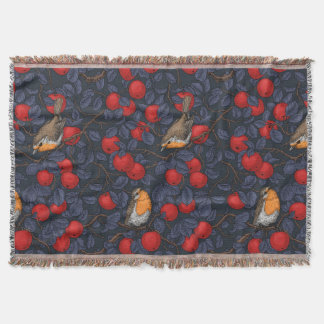 Couverture Robins in the apple tree/blue and red 