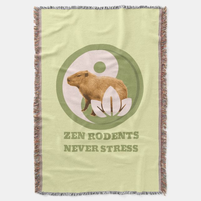 Couverture Rongeurs Zen N'Ont Jamais De Stress Humour Capybar (devant Vertical)