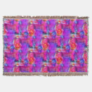 Couverture Rose d'art, bleu, arrière - plan rouge de texture
