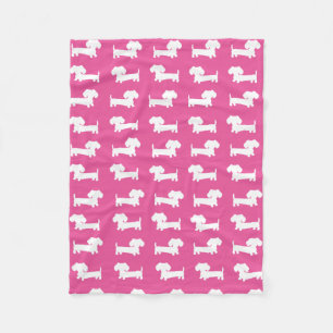 Couverture rose d'ouatine de conception de teckel