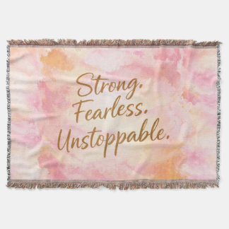 Couverture Rose Forte, Sans Peur & Inarrêtable Motivationnel