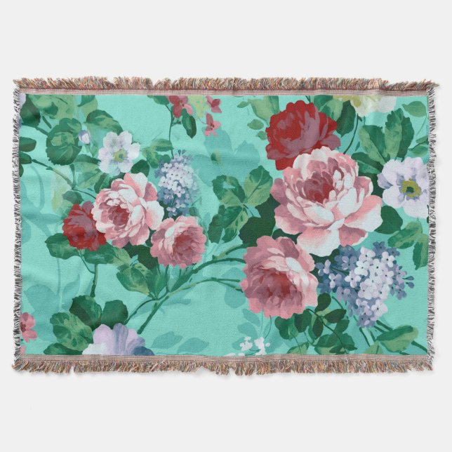 Couverture Roses et fleurs colorés (Devant)