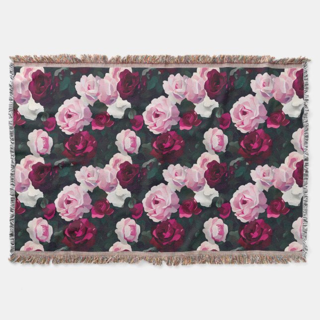 Couverture Roses peintes en rose et rouge (Devant)