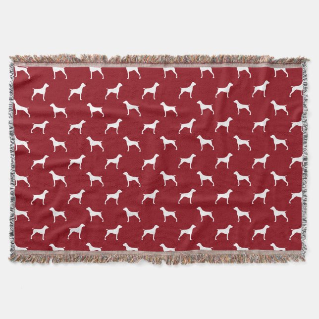 Couverture Rouge allemand de motif de silhouettes (Devant)