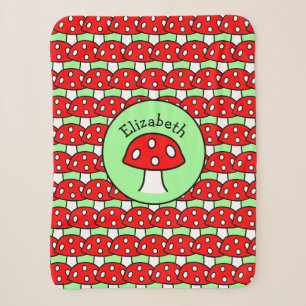 Couverture rouge de Sherpa de champignon