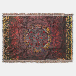Couverture Rouge et tapisserie médiévale d'or