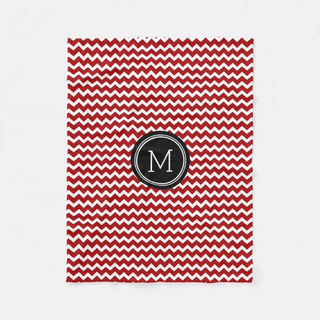 Couverture rouge noire de monogramme de motif de (Devant)