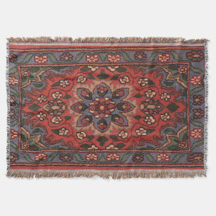 Couverture Rug floral oriental d'antiquité persane turque