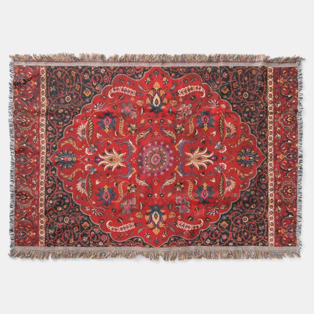 Couverture Rug perse rouge de Mashhad (Devant)