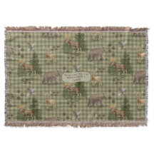 Rustic Bear Deer Forest Moose Eagle Watercolor