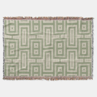 Couverture Sage Vert et Beige Moderne Impression