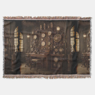 Couverture Salle Steampunk avec vieilles horloge