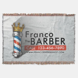 Couverture Salon de coiffure Barber Hair Shop King Crown Barb