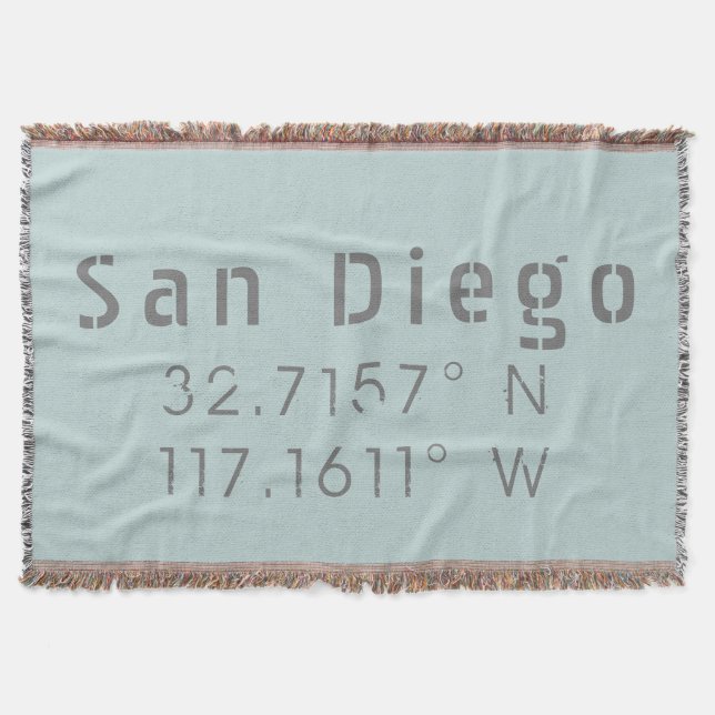 Couverture San Diego, Californie longitude et latitude (Devant)