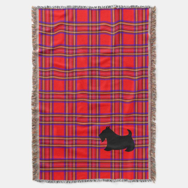 Couverture Scotty Dog Plaid Scottish Terrier Blanket Cadeau (devant Vertical)