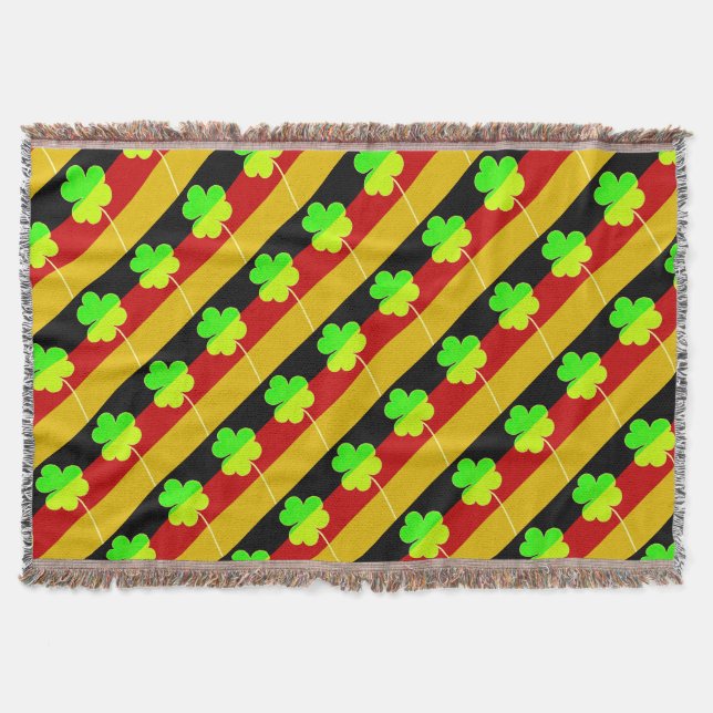 Couverture Shamrock du drapeau irlandais allemand Clover St P (Devant)