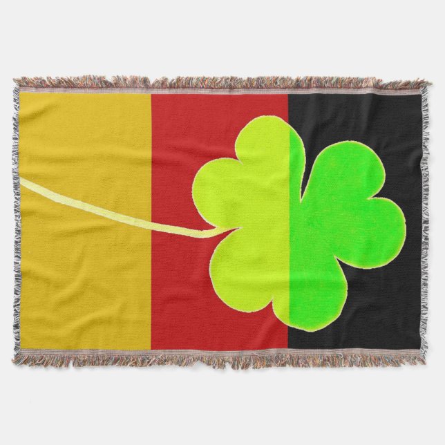 Couverture Shamrock du drapeau irlandais allemand Clover St P (Devant)