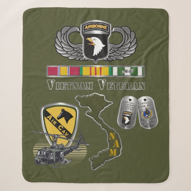 Couverture Sherpa 101e division aéroportée Vietnam Air Cav (Devant)