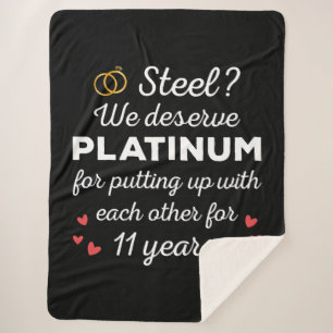 Couverture Sherpa 11e anniversaire Mariage I - Steel Funny Couple
