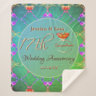 Couverture Sherpa 17e anniversaire du Mariage Carnelian Sherpa Blank