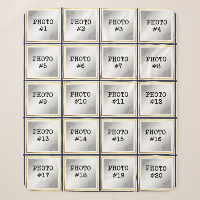 Couverture Sherpa 20 Photo Collage, Arrière - plan modifiable (MED s (Devant)